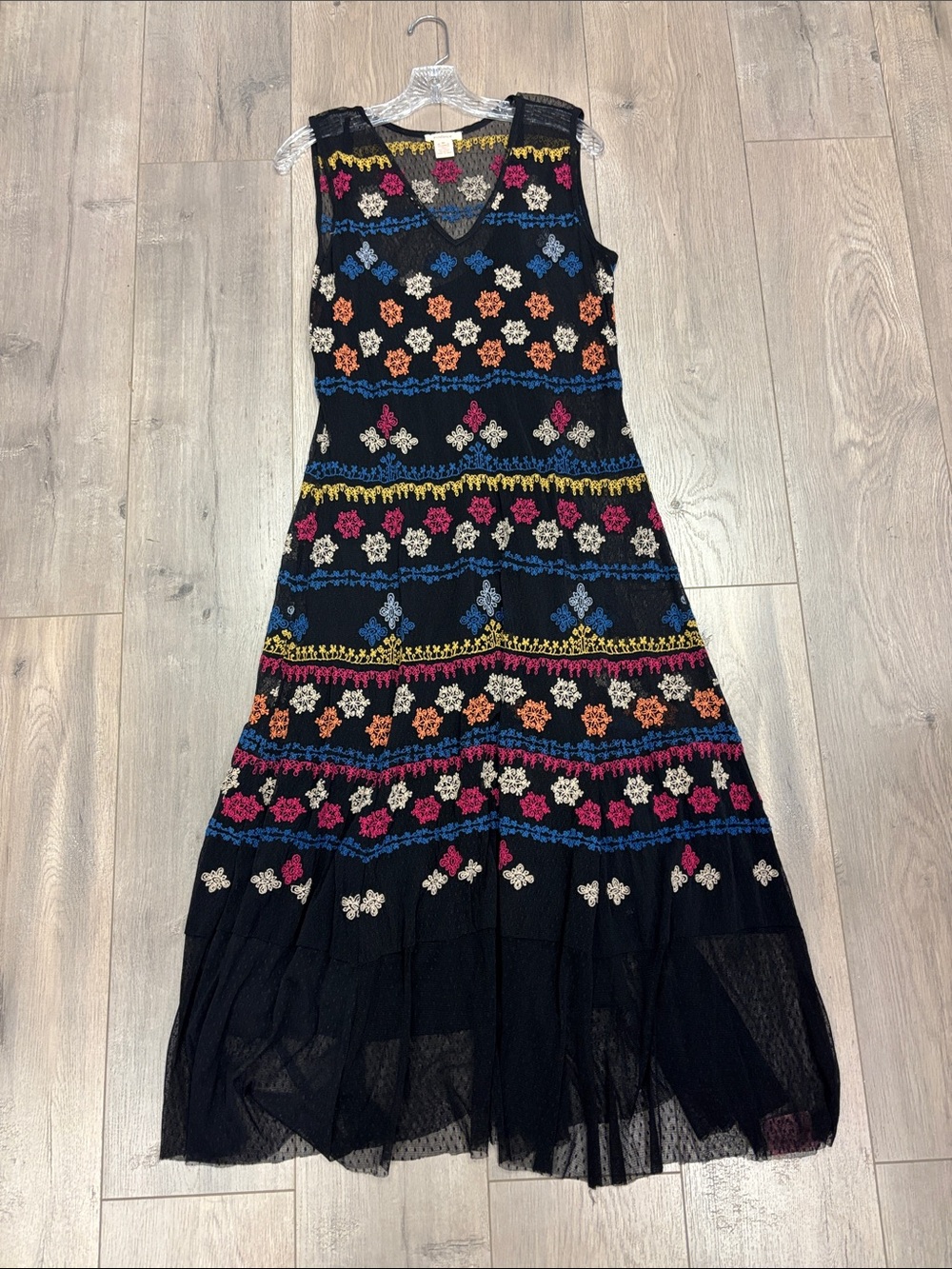 Sundance Sleeveless slip Maxi Dress Embroidery